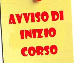 INIZIO CORSI ANNO 2016/2017